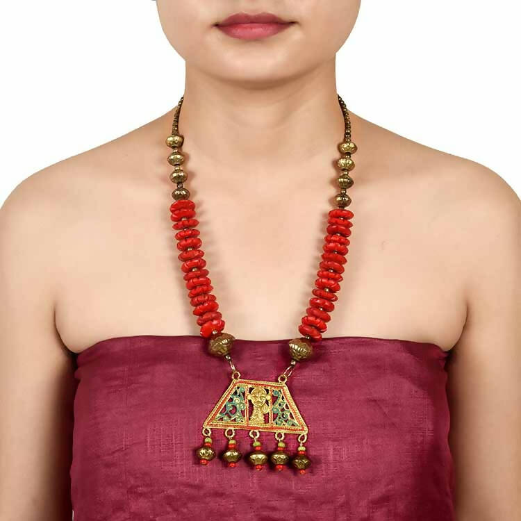 Tribal Trinity Handcrafted Dhokra Necklace - Fashion & Lifestyle - 2