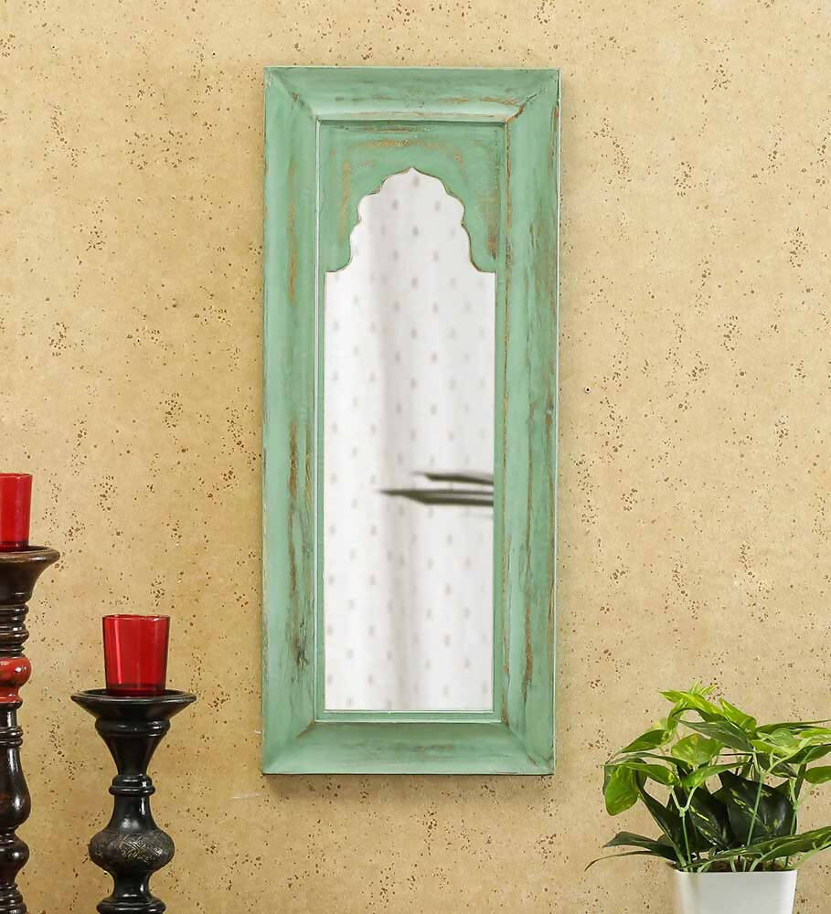 Avel Minaret Wall Mirror Olive Green (10in1in x 24in) - Home Decor - 1