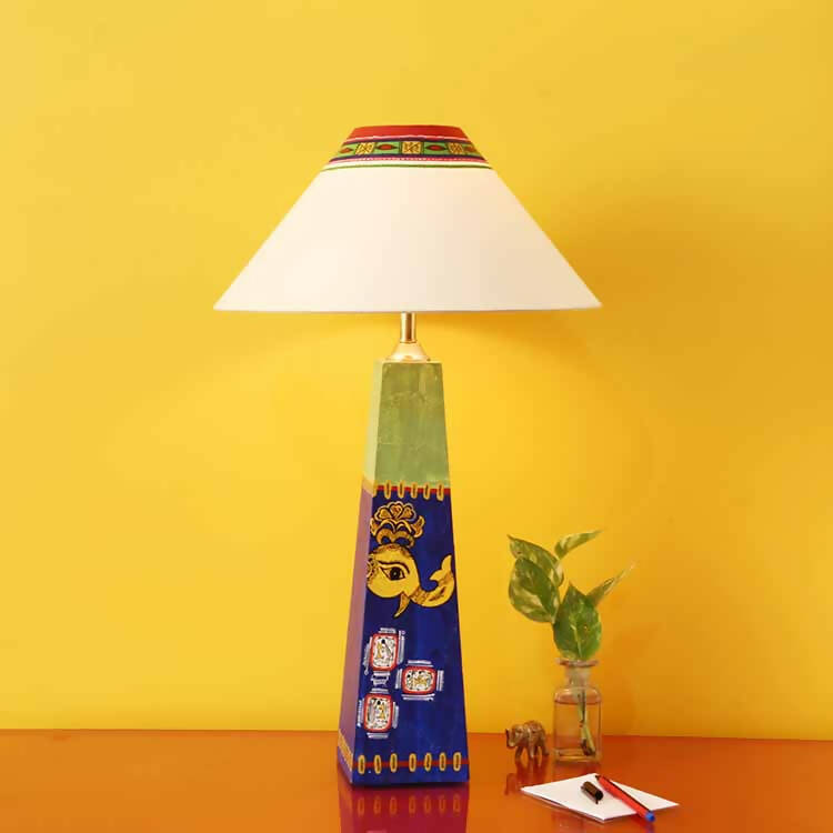 Madhubani Handpainted Table Lamp - Decor & Living - 1