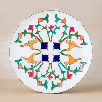 Copper Taj Enchante Plate 1 White 10" - Wall Decor - 1