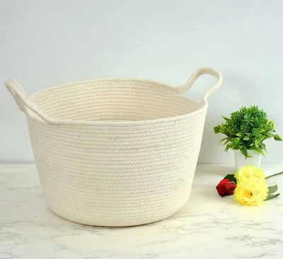Cotton Conical Basket with Handle - Storage & Utilities - 1