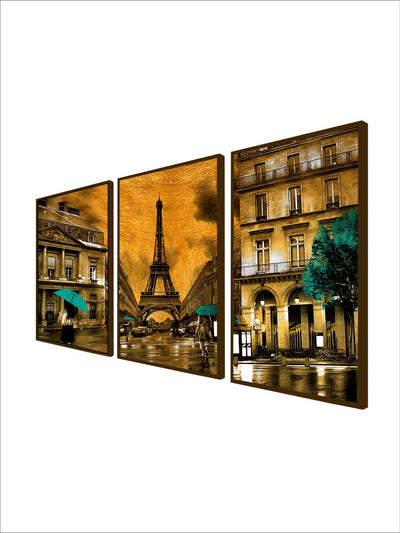 Golden Eiffel Tower Set of 3 (Multi-piece) - Wall Decor - 3