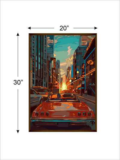 New York Sunset Abstract - Wall Decor - 4