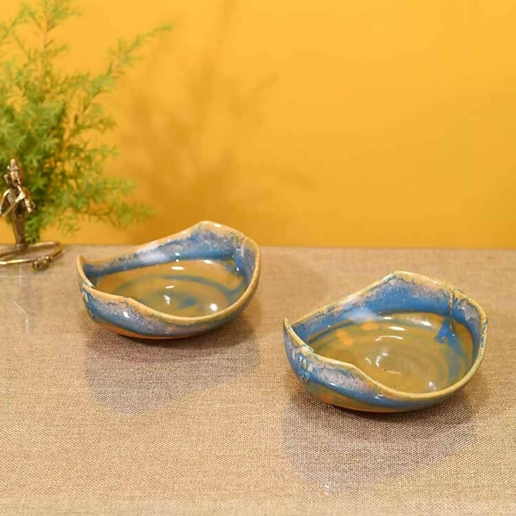 Turquoise Cutting Serving Bowls - Set of 2 - Dining & Kitchen - 1