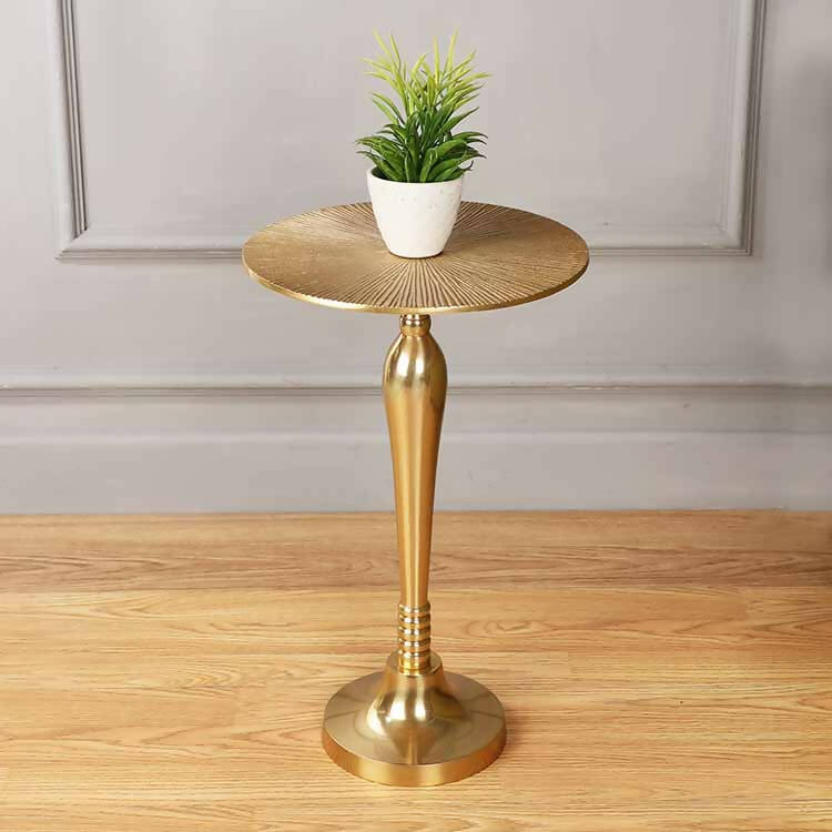The Carla Side Table in Classical design in Raw Gold Finish 61-177-48-22