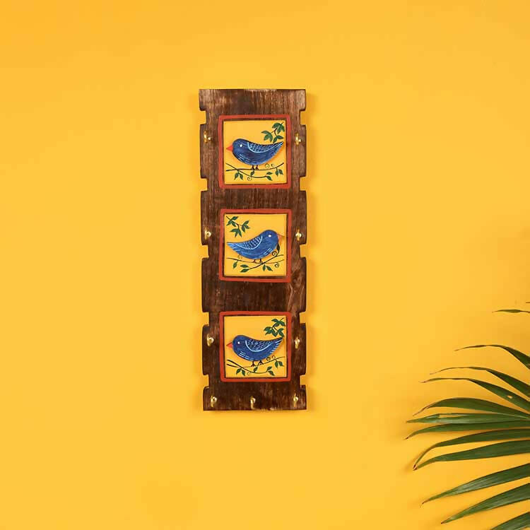 Love Birds Key Holder with 9 Key Hangers (5x.5x15") - Wall Decor - 1