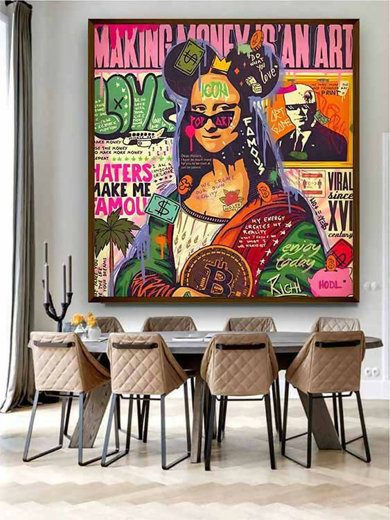 Monalisa Pop Street Art - E - Wall Decor - 1