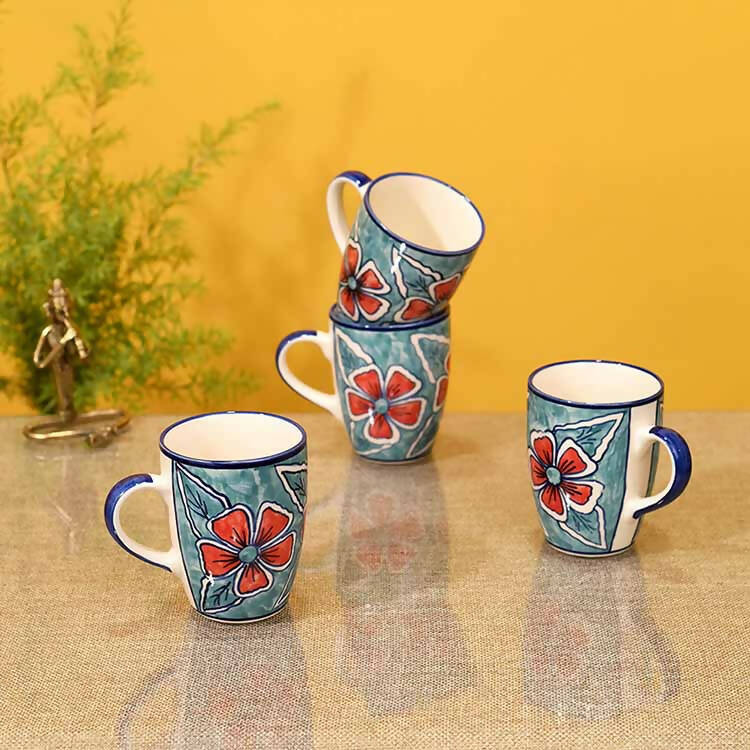 Flowers of Ecstasy Coffee Mugs, Arctic - Set of 4 - Dining & Kitchen - 1