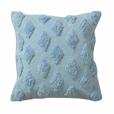 Small Diamonds Barfi Tufted Cushion Cover, Lite Blue - Decor & Living - 5