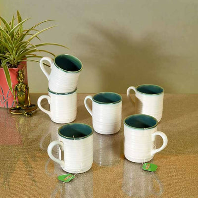 White Dove Tea Cups - Set of 6 - Dining & Kitchen - 1