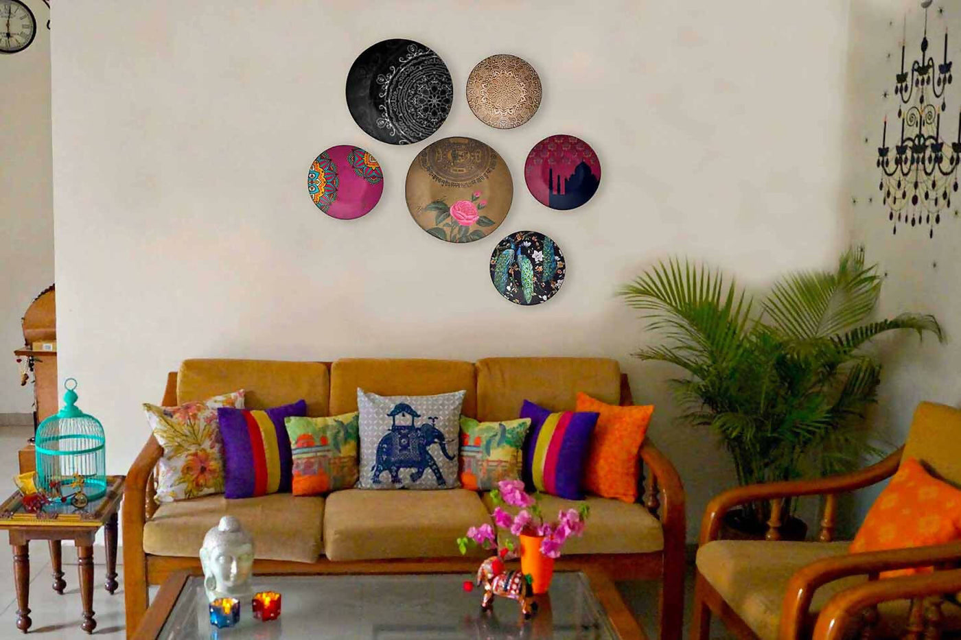 Indian Elegant Beauty Decorative Wall Plates - Wall Decor - 1