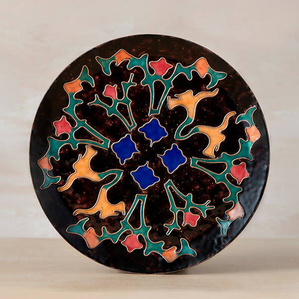 Copper Taj Enchante Plate 1 Black 8" - Wall Decor - 1
