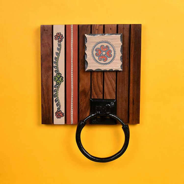 Towel Holder Handcrafted Tribal Art (8x1.5x11") - Storage & Utilities - 1