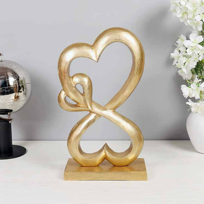 Family Heart Gold Sculpture Large 72-688-41-2