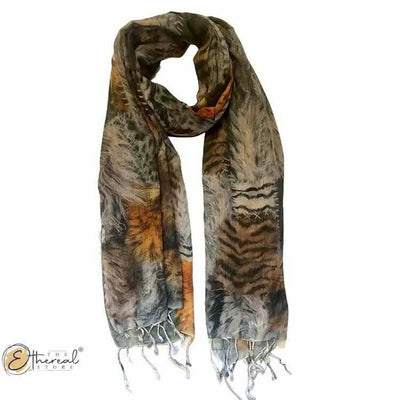 Mix Animal Fur Printed Stole - Lifestyle Accessories - 1