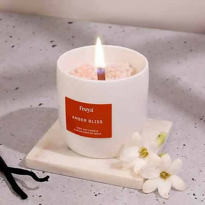 Amber Bliss Ceramic Candle