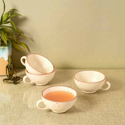 Elysian White Soup Bowls - Set of 4 (5.5x4.6x2.2") - Dining & Kitchen - 1