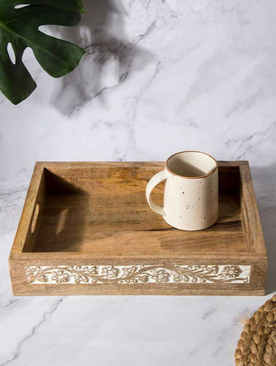 Etched Wooden Tray - Dining & Kitchen - 1