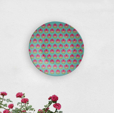 Ikat-Teal Decorative Wall Plate - Wall Decor - 1