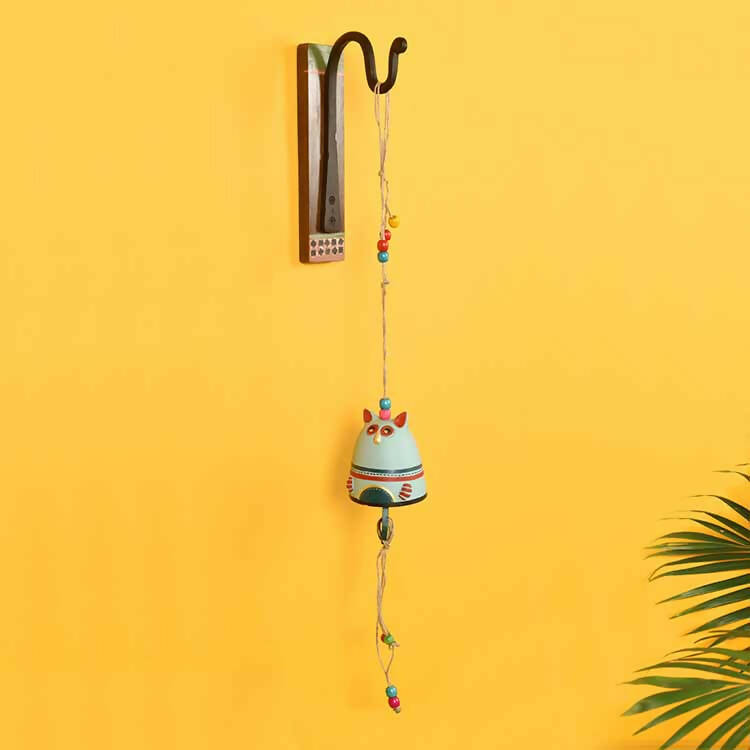 Kitty-Kat Terracotta Hanging Door Bell with Metal Stand - Accessories - 1