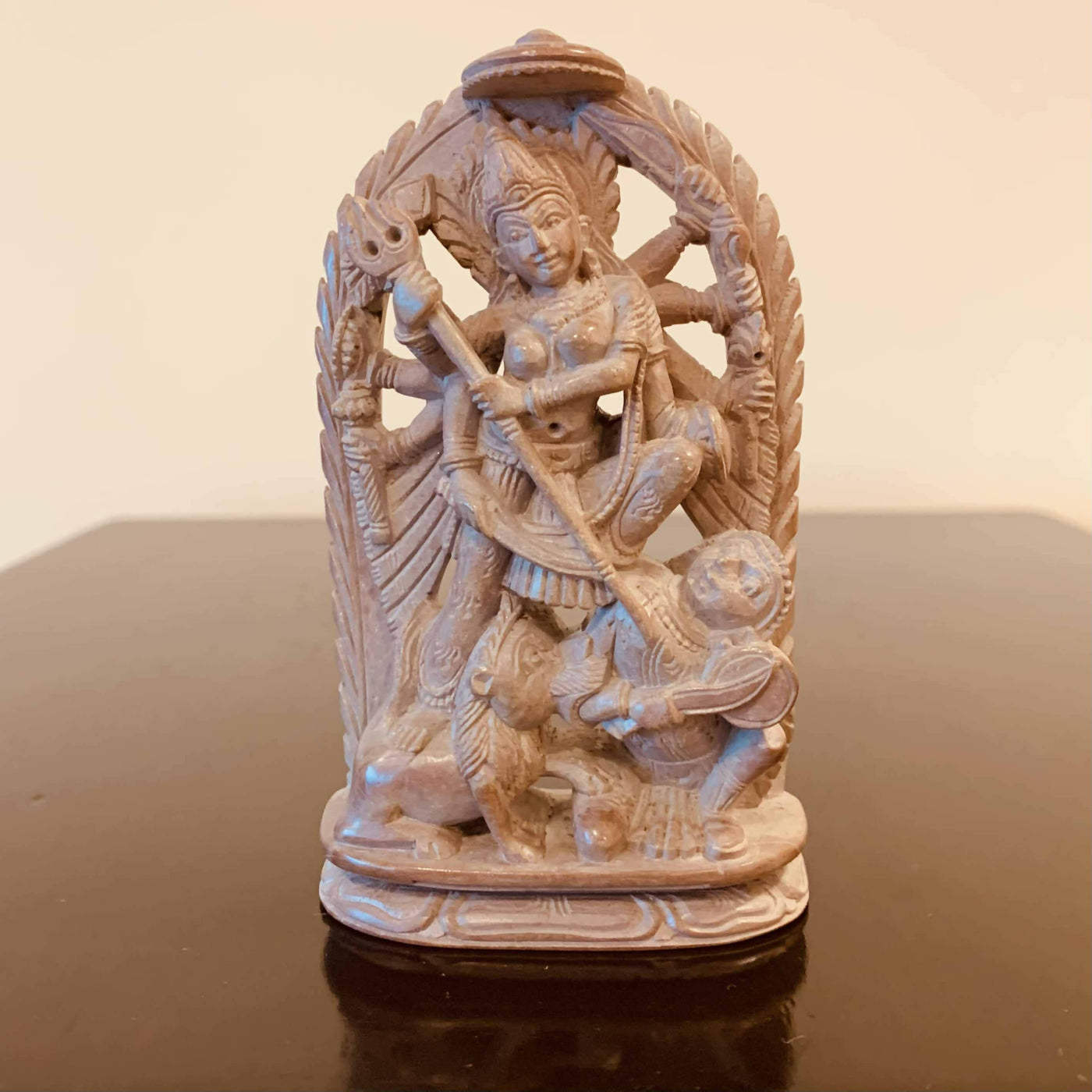 Stone Sculpture Durga S-99-79 - Decor & Living - 1