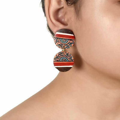 Floral Drops Handcrafted Tribal Wooden Earrings - Fashion & Lifestyle - 2