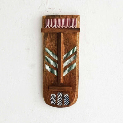 Wooden Tribal Small Handpainted Mask - Wall Decor - 2