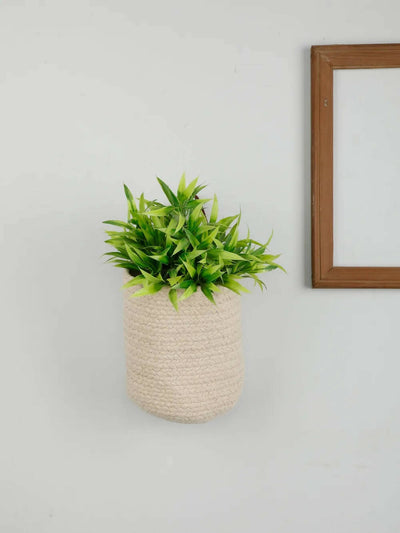 Cotton Plain Basket with Handle - Decor & Living - 4