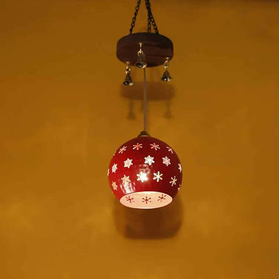 Star-1 Dome Shaped Pendant Lamp in Red - Decor & Living - 1