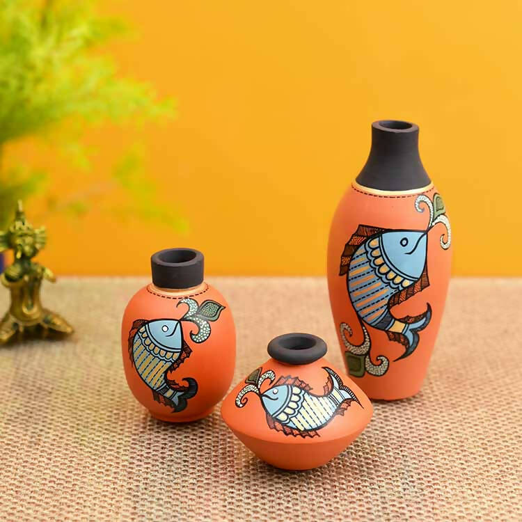 Happy Fishes Vases - Set of 3 in Orange - Decor & Living - 1