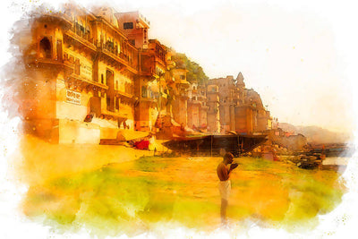 Ghats on the Ganges River, Varanasi 3 - Wall Decor - 2