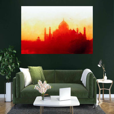 Silhouette of Taj Mahal -Agra - Wall Decor - 1