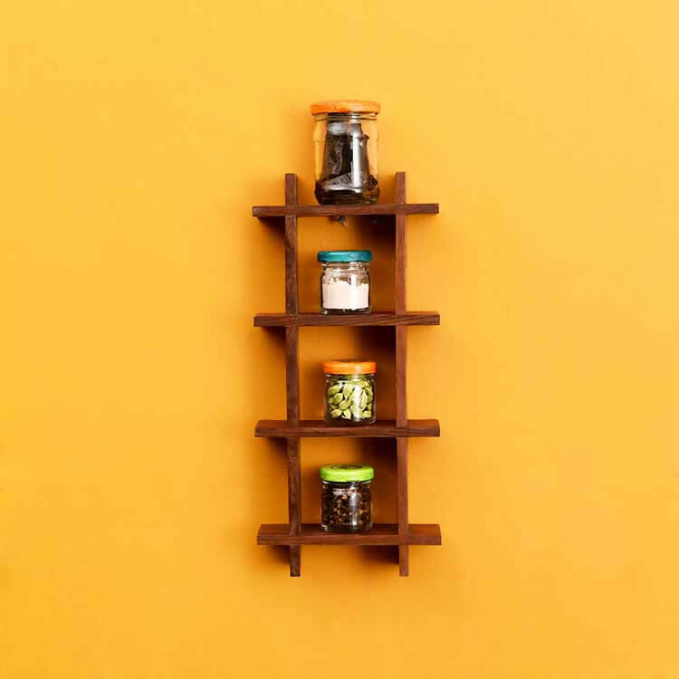 Wall Decor Ladder & 4 Spice Jars (13x2x6) - Dining & Kitchen - 1