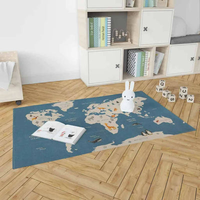 World Map Kids Floor Play Mat - Decor & Living - 1