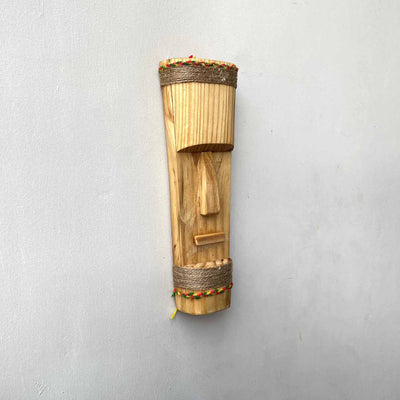 Wooden Tribal Abstract Man Small Mask - Wall Decor - 2