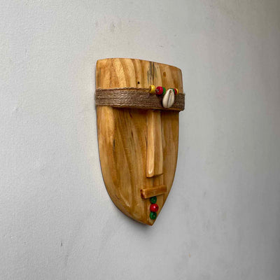 Wooden Tribal Boho Style Small Mask - Wall Decor - 2