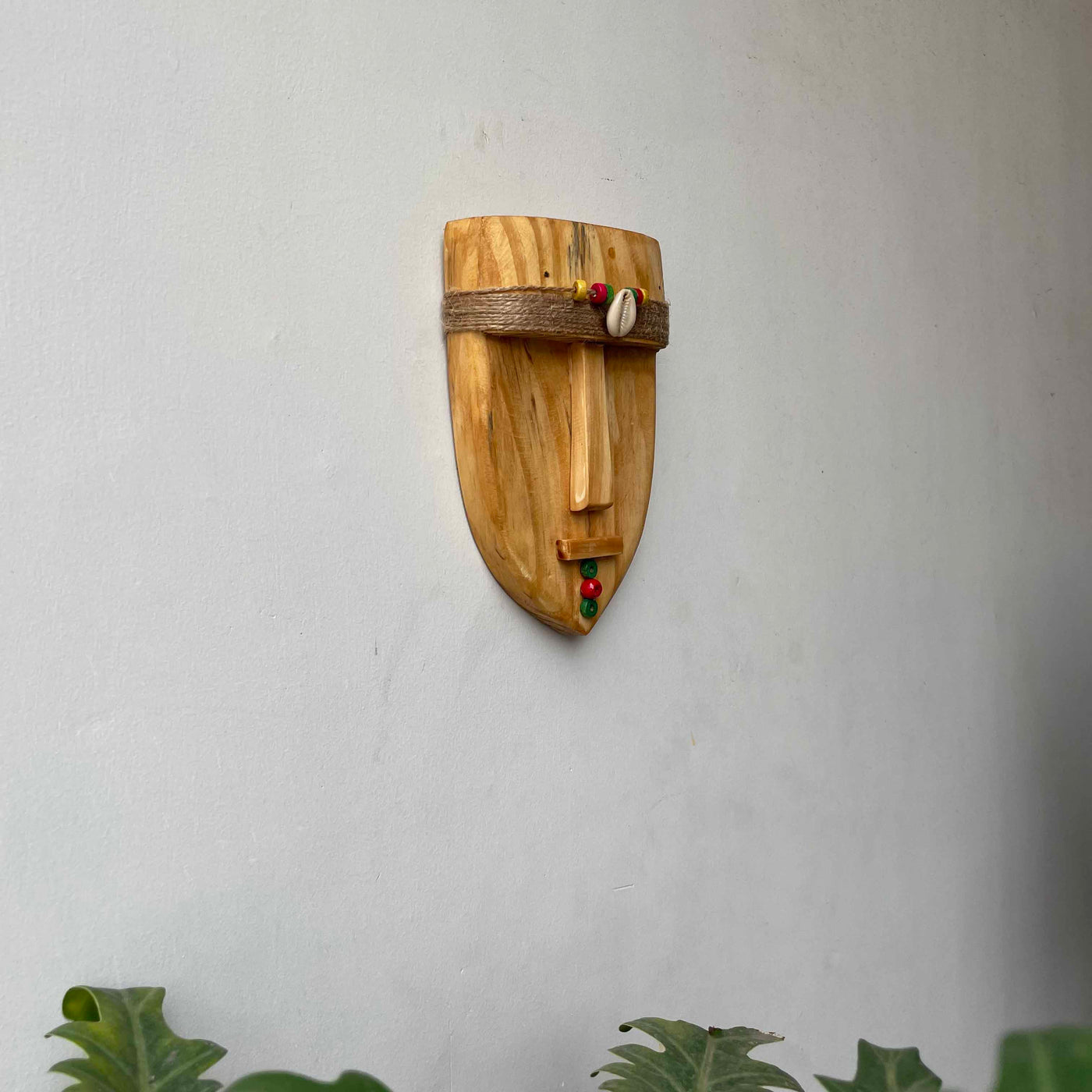 Wooden Tribal Boho Style Small Mask - Wall Decor - 4