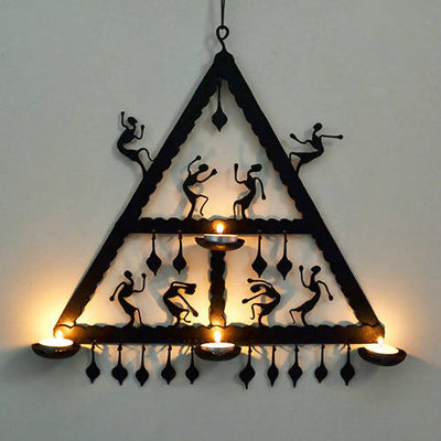 Wrought Iron Triangle Wall Hanging - Decor & Living - 1