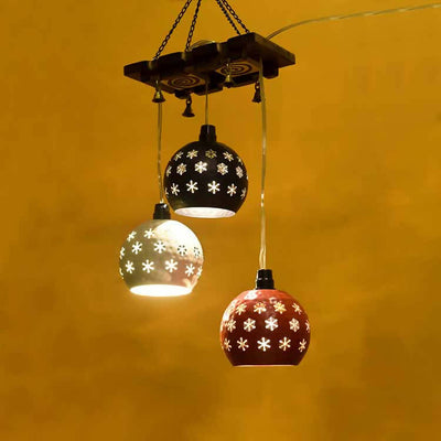 Star-3 Chandelier with Dome Shaped Metal Hanging Lamps (3 Shades) - Decor & Living - 1