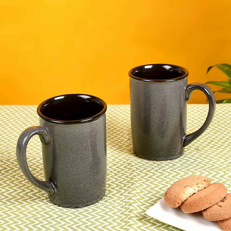 Coffee Mug Ceramic Grey - Set of 2 - Dining & Kitchen - 1