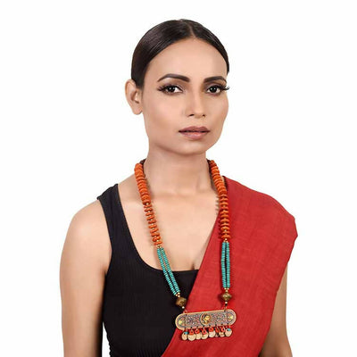 Urvashi' Handcrafted Tribal Dhokra Necklace - Fashion & Lifestyle - 3