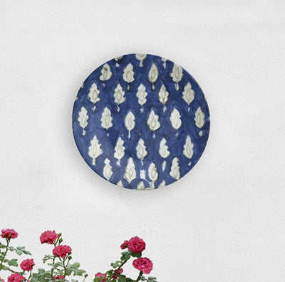 Turkish Marble Blue Decorative Wall Plate - Wall Decor - 1